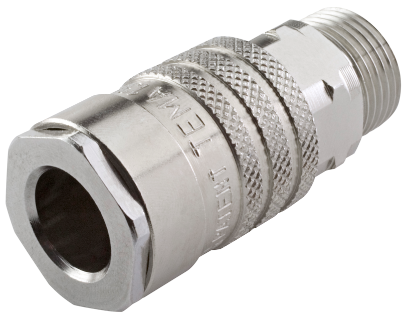 TEMA HOSE PIPE CONNECTOR BODY, R3/8 UK 1300A MS Pneumatic Fittings
